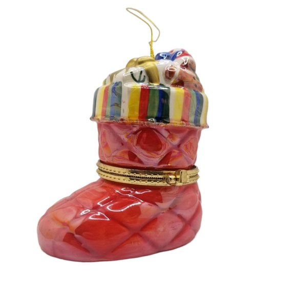 Mr. Christmas Holiday Porcelain Music Box Stocking Musical 12 days of Christmas - Picture 3 of 11